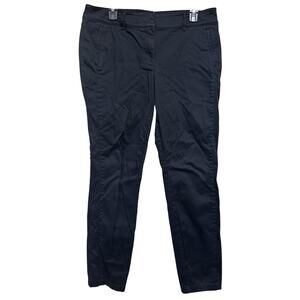 LOFT Pants 12 Black Stretch Ankle Chino Slim Fit Work Casual Office Minimalist